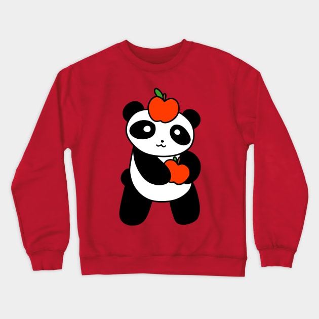 Apple Panda Crewneck Sweatshirt by saradaboru